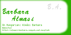 barbara almasi business card